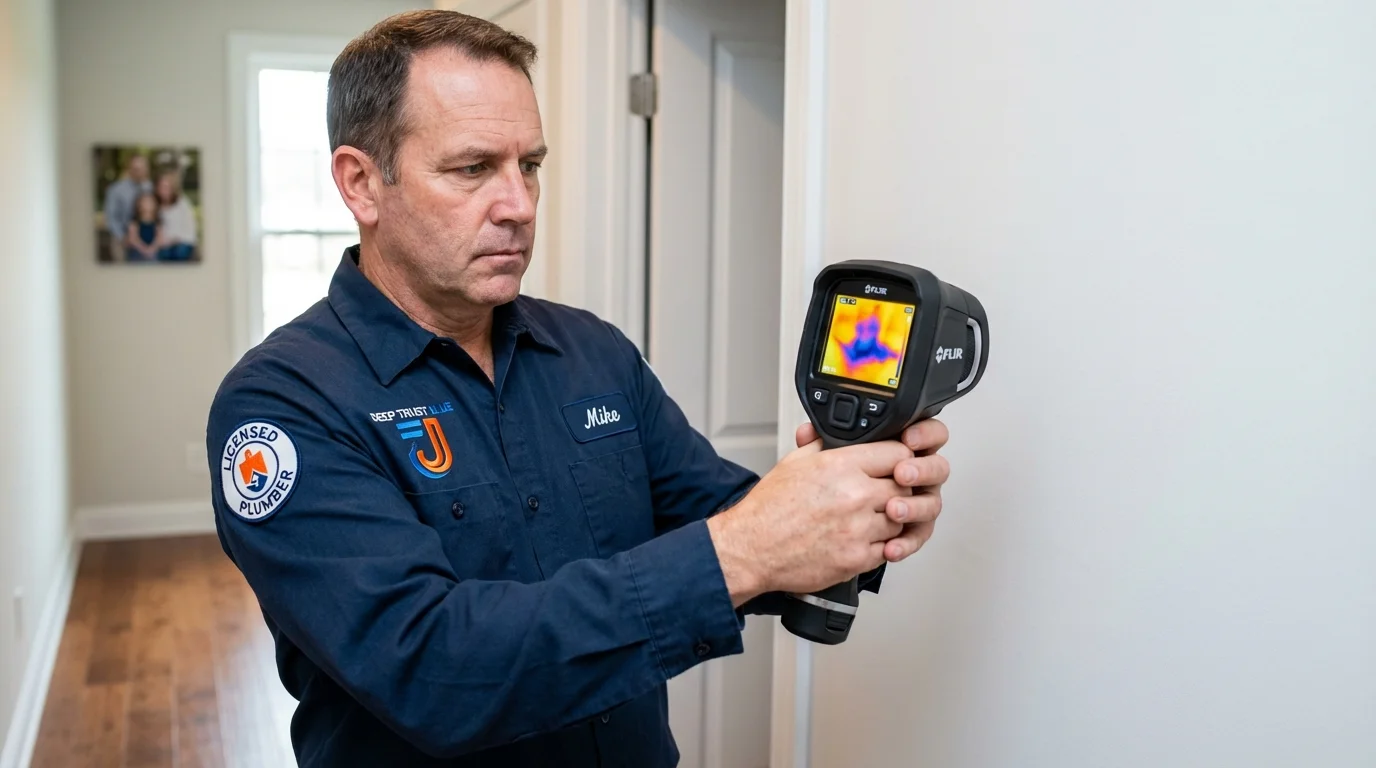 Thermal imaging leak detection by Johns Plumbing LLC in Maple Lake